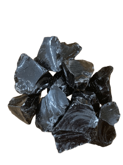 Raw Black Obsidian