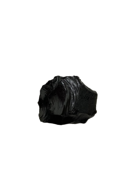 Raw Black Obsidian