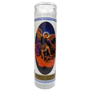White St Michael Candle